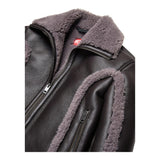 DIESEL giubbino tinta unita con pelliccia in ecopelle Marrone per Bambino J02071 MARRONE DIESEL