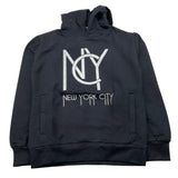 NEVER TOO felpa chiusa con cappuccio tinta unita con stampa in contrasto Nero per Bambino NT2108RX NERO NEVER TOO