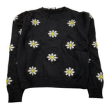 MONNALISA maglia girocollo tinta unita con stampa floreale Nero per Bambina 48601 NERO MONNALISA
