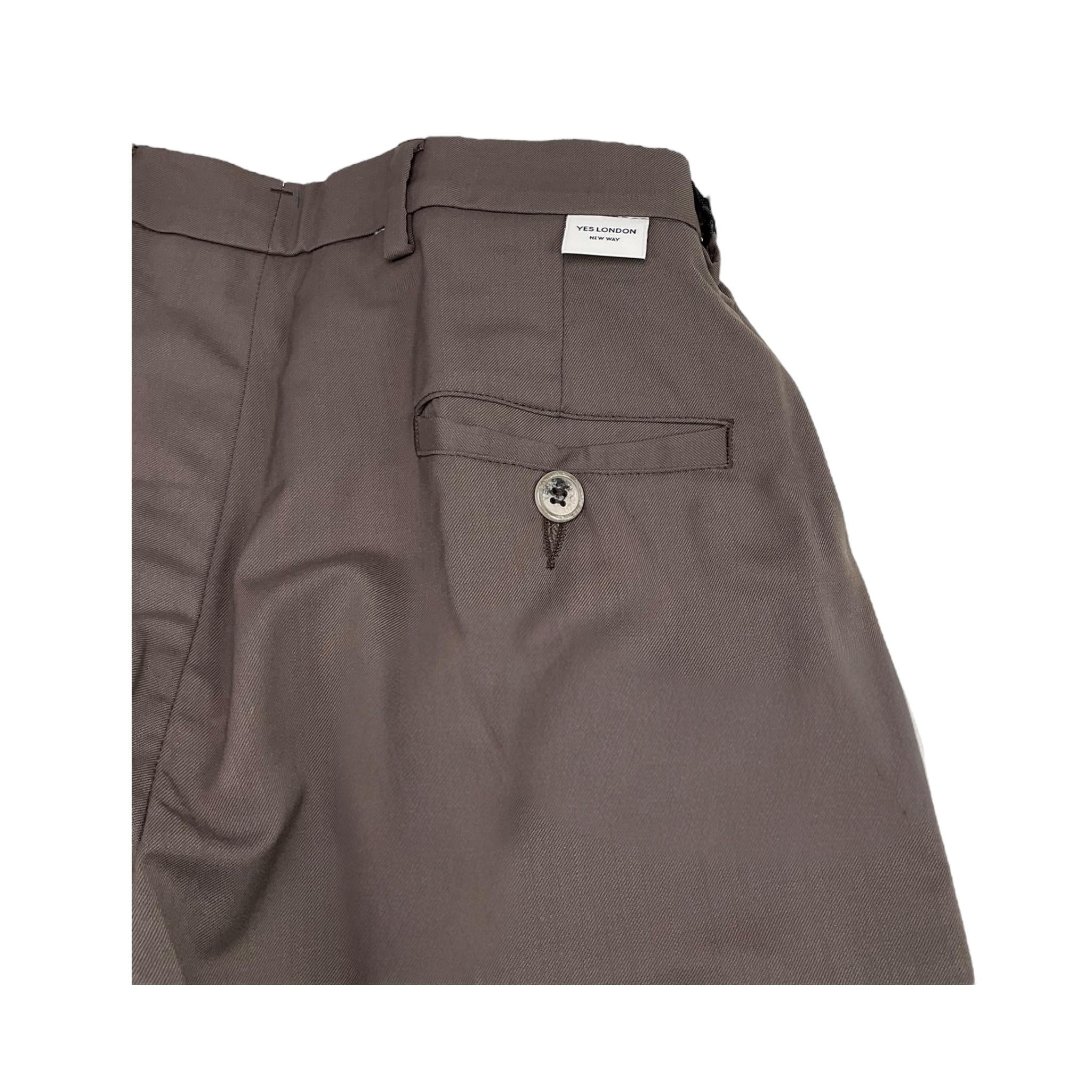 YES LONDON pantalone tinta unita con elstico in vita Fango per Bambino JR3049 FANGO YES LONDON