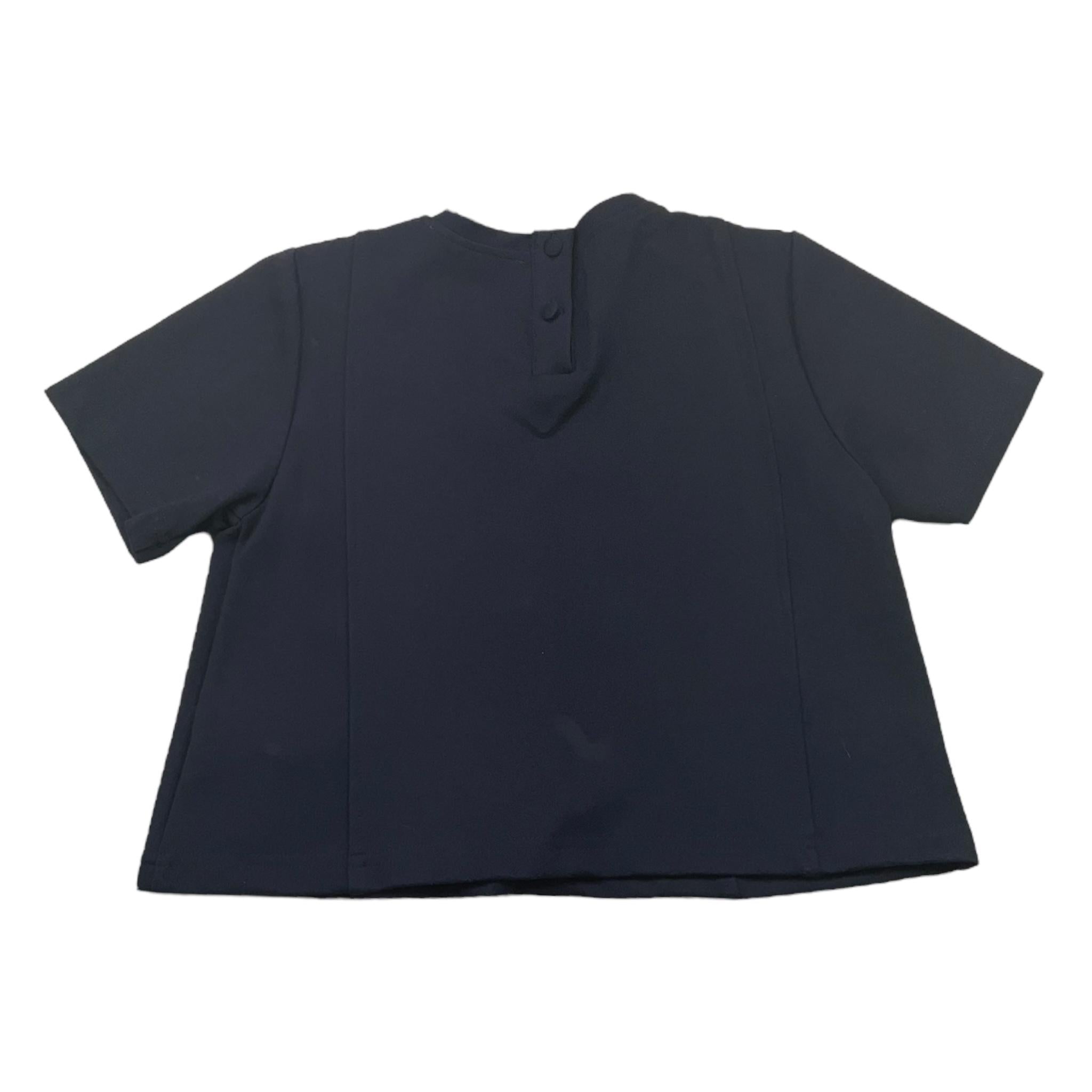 TRUSSARDI t-shirt mezza manica tinta unita con fiocco in contrast Blu per Bambina TGA25064TS BLU TRUSSARDI