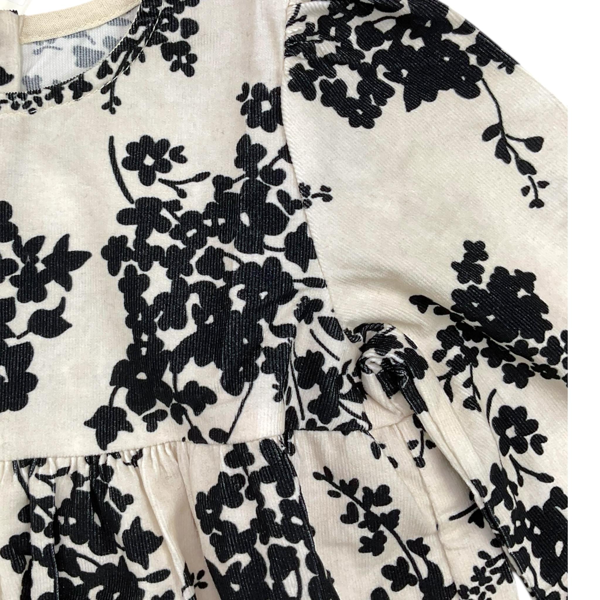 ZHOE & TOBIAH camicia tinta unita con stampa fiori Beige per Neonata VFL3N BEIGE ZHOE & TOBIAH