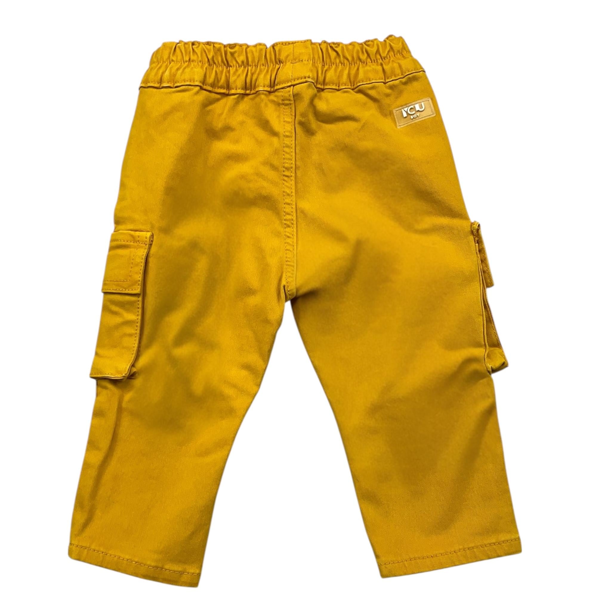 Y-CLU pantalone tinta unita con elastico in vita Giallo per Neonato BYN10758 GIALLO Y-CLU