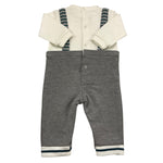 LALALU' tutina manica lunga bicolore Grigio per Neonato TFL02N GRIGIO LALALU'