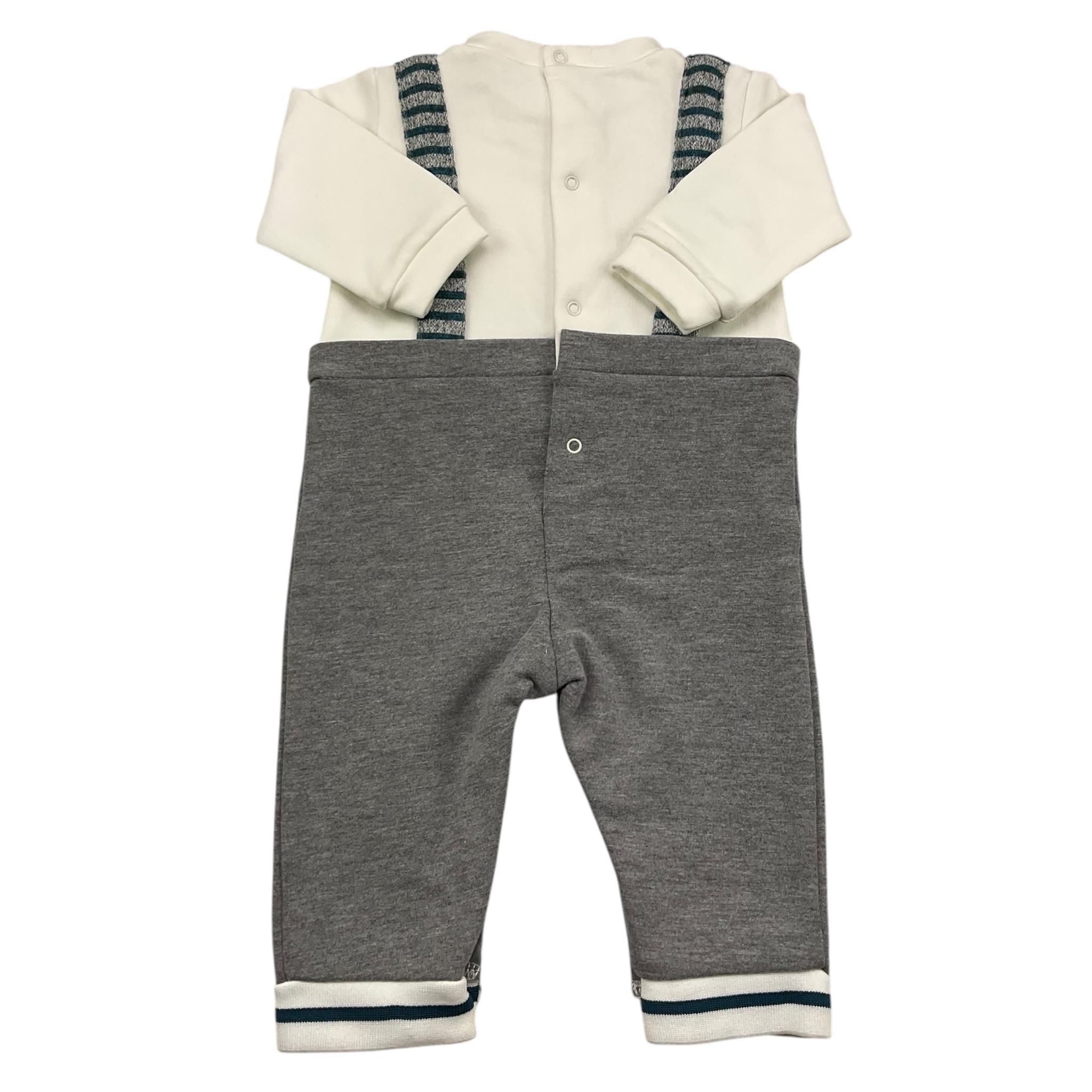 LALALU' tutina manica lunga bicolore Grigio per Neonato TFL02N GRIGIO LALALU'