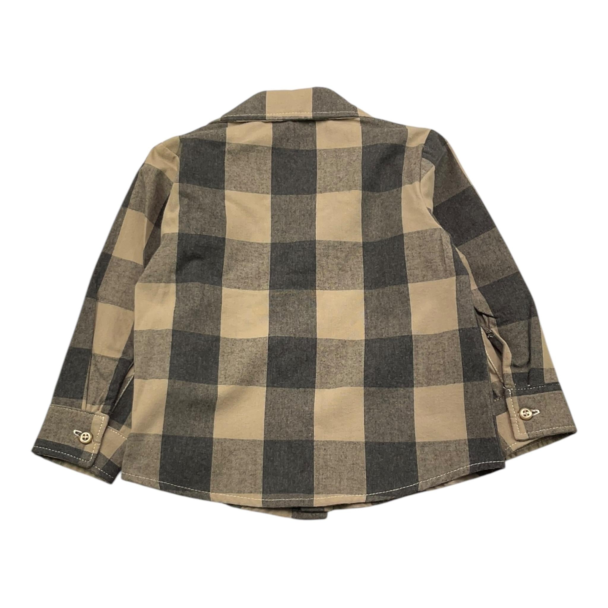 M+E' camicia bicolore fantasia a quadri Beige per Neonato UEM0171 BEIGE M+E'