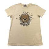MOSCHINO t-shirt tinta unita con stampa Beige per Bambina H0M058 BEIGE MOSCHINO