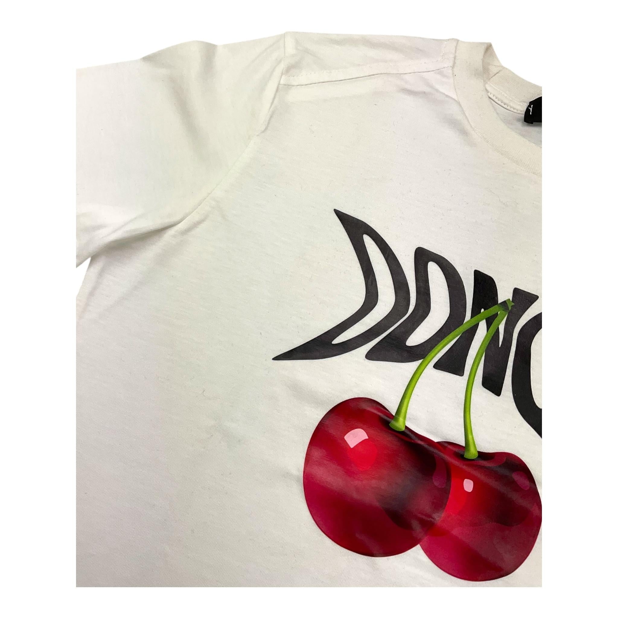 DO NOT CONFORM t-shirt girocollo tinta unita con stampa ciliegie Panna per Bambino TS012 PANNA DO NOT CONFORM