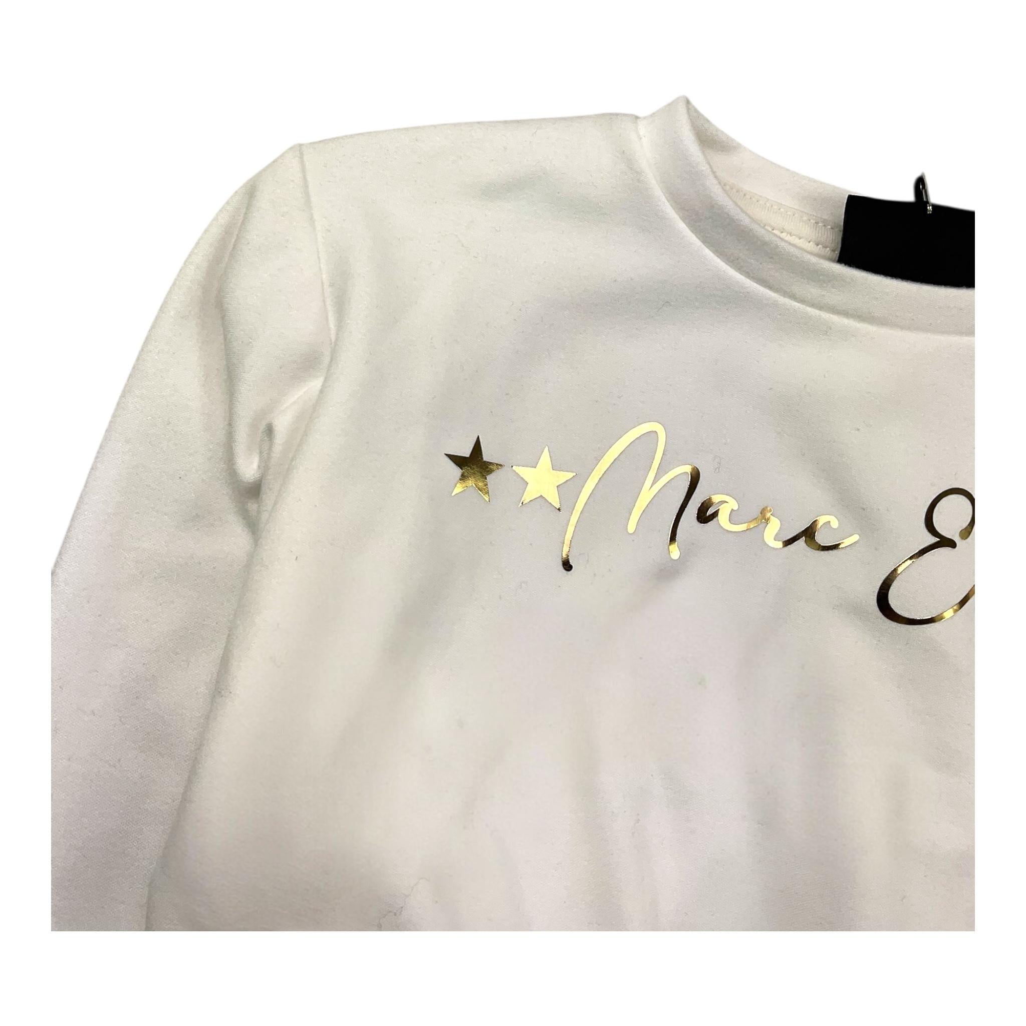 MARC ELLIS felpa chiusa con cappuccio tinta unita con logo Bianco per Bambina JMJST00239 BIANCO MARC ELLIS