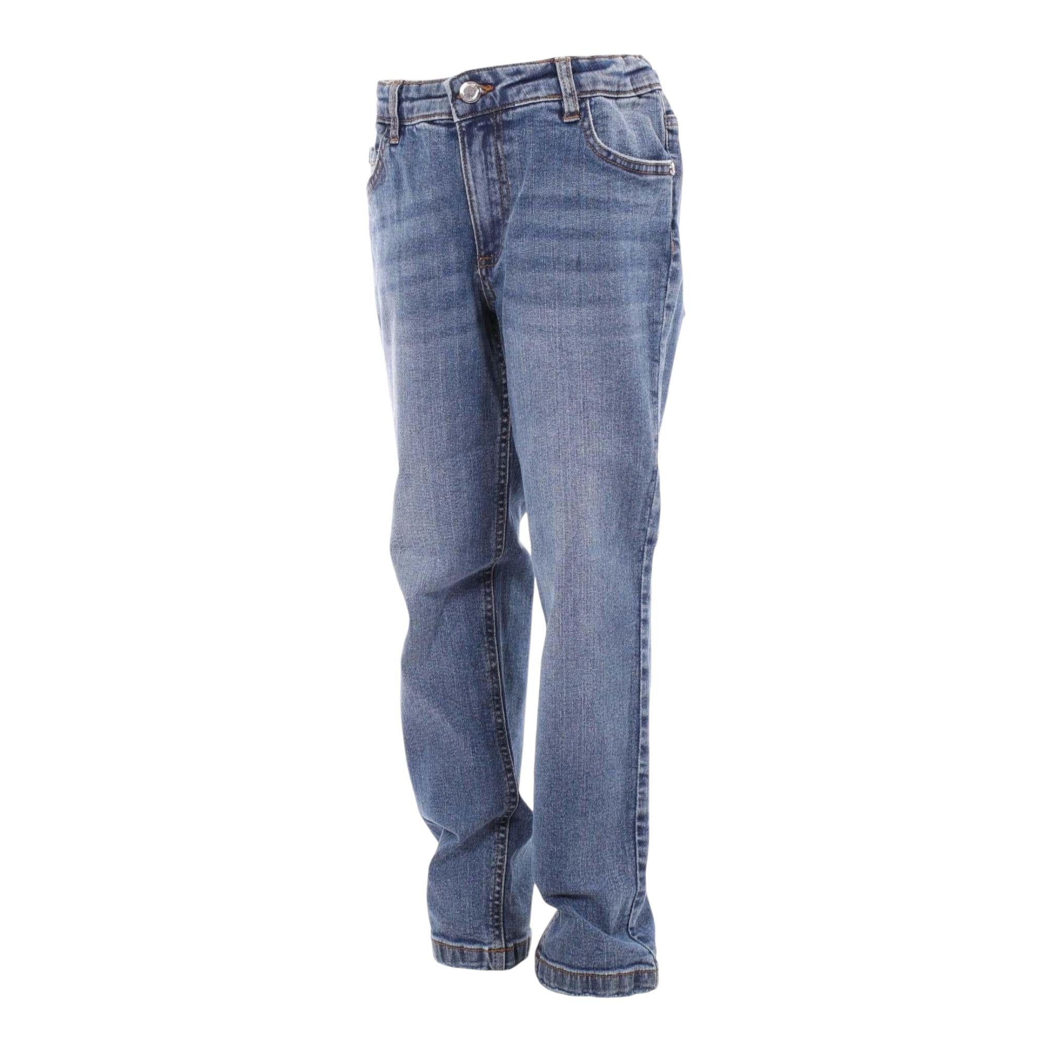 TRUSSARDI jeans tinta unita con girovita regolabile Blu per Bambino TBA24119JE BLU TRUSSARDI