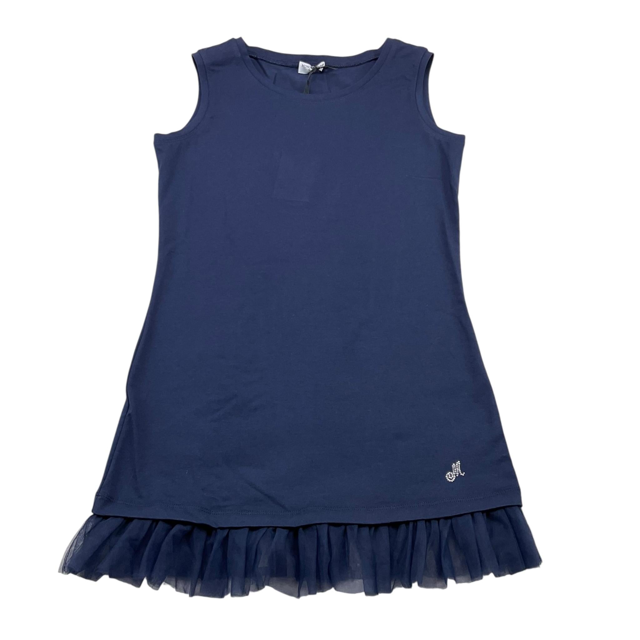MONNALISA canotta tinta unita cn tulle Blu per Bambina 170601A1 BLU MONNALISA
