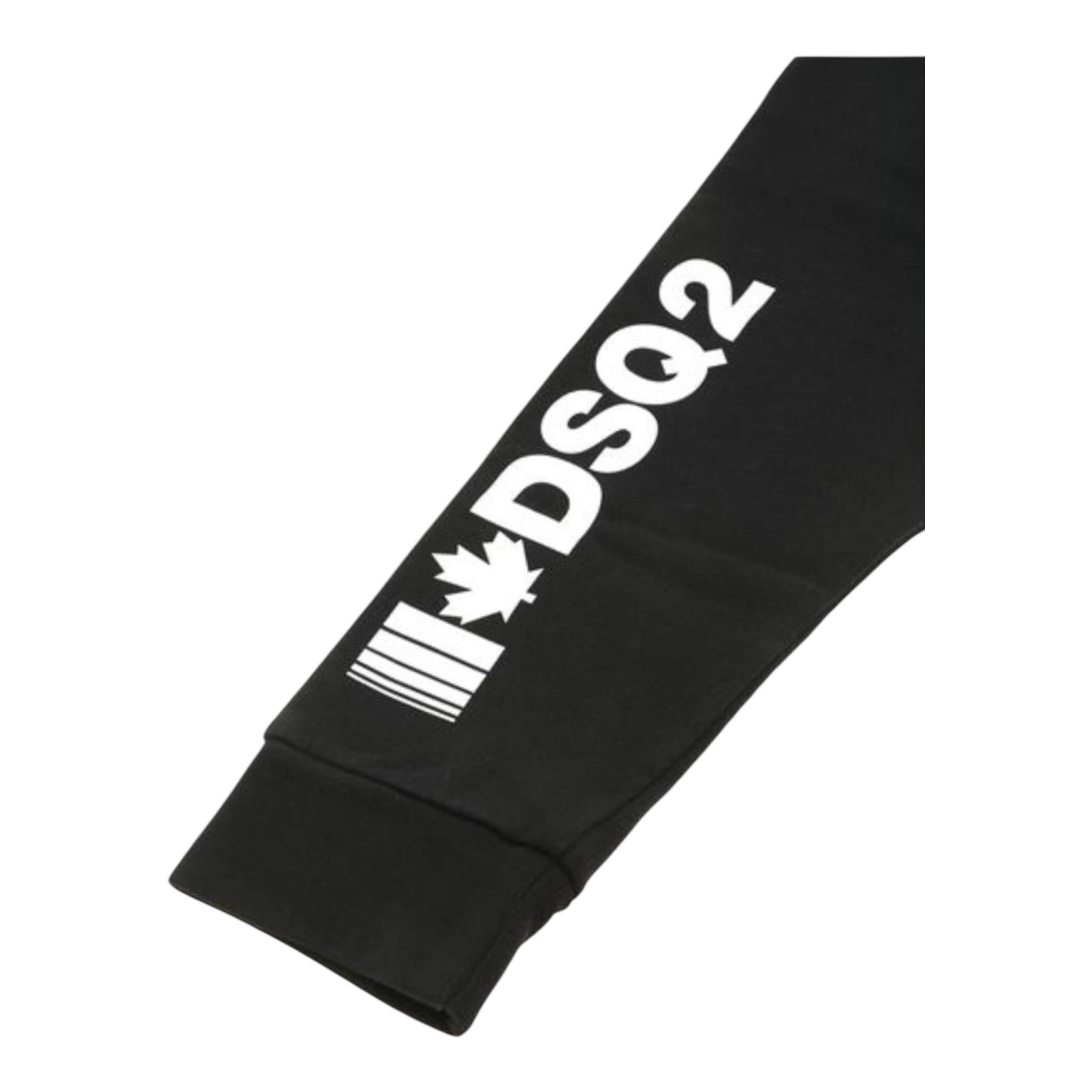 DSQUARED2 pantalone modello tuta tinta unita con stampa Nero per Bambino DQ046L NERO DSQUARED2