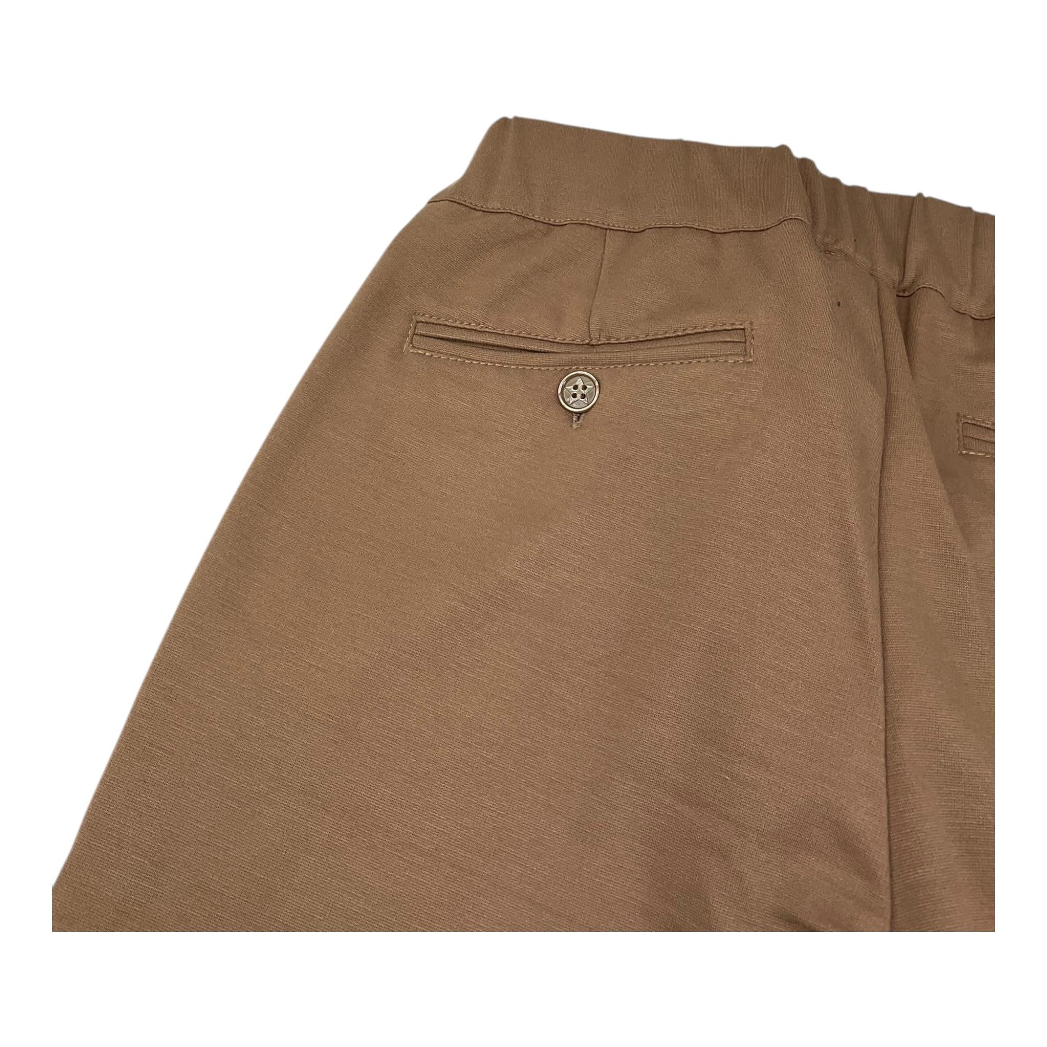 DANIELE ALESSANDRINI pantalone tinta unita con elastico in vita Beige per Bambino 1231P1389 BEIGE DANIELE ALESSANDRINI