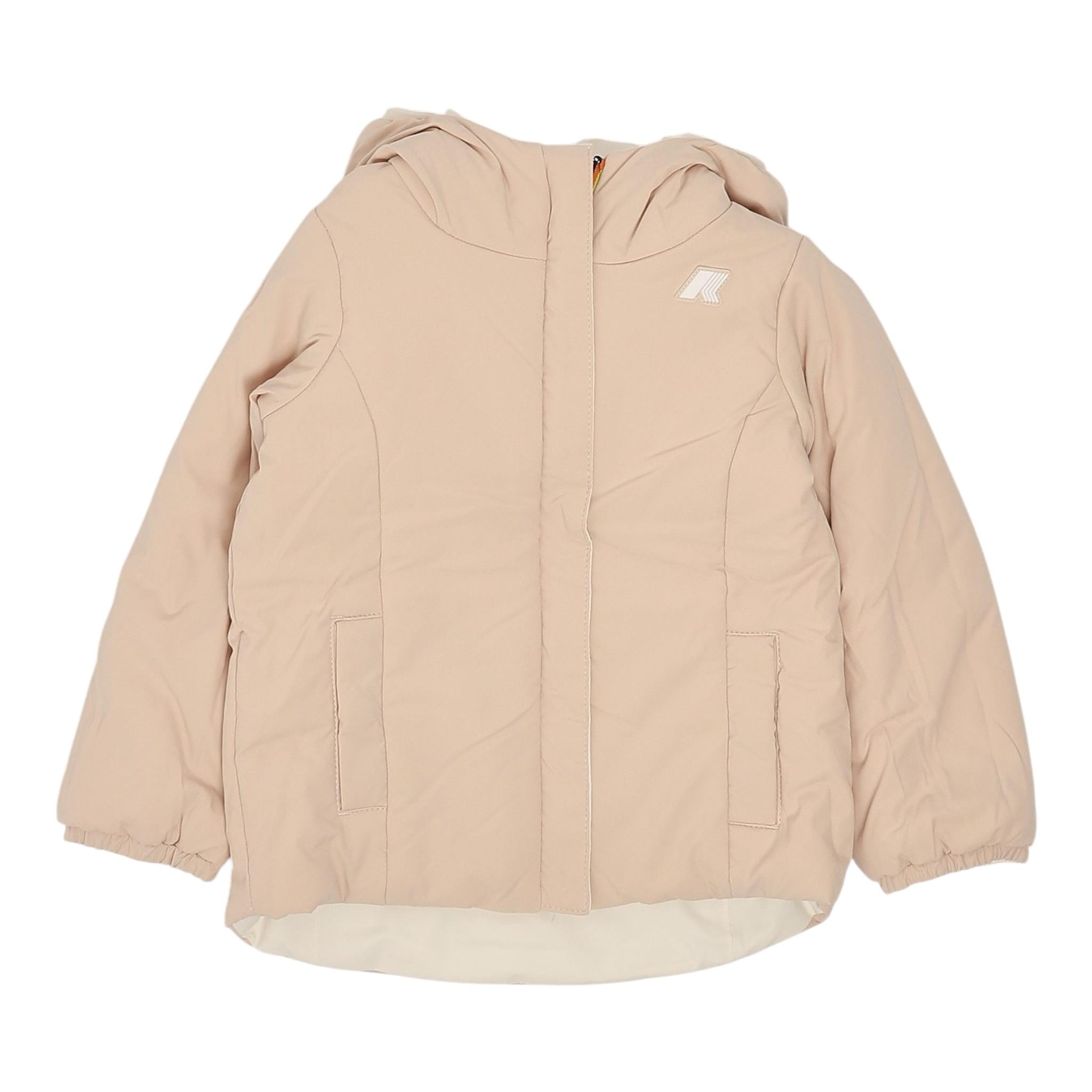 K-WAY giubbino reversibile bicolore con zip e cappuccio Bianco/rosa per Bambina K71339WX BIANCO/ROSA K-WAY