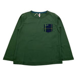 SUN68 shirt girocollo tinta unita cn taschino in contrasto Verde per Bambino T44306 VERDE SUN68