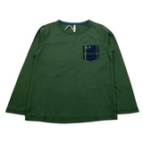 SUN68 shirt girocollo tinta unita cn taschino in contrasto Verde per Bambino T44306 VERDE SUN68