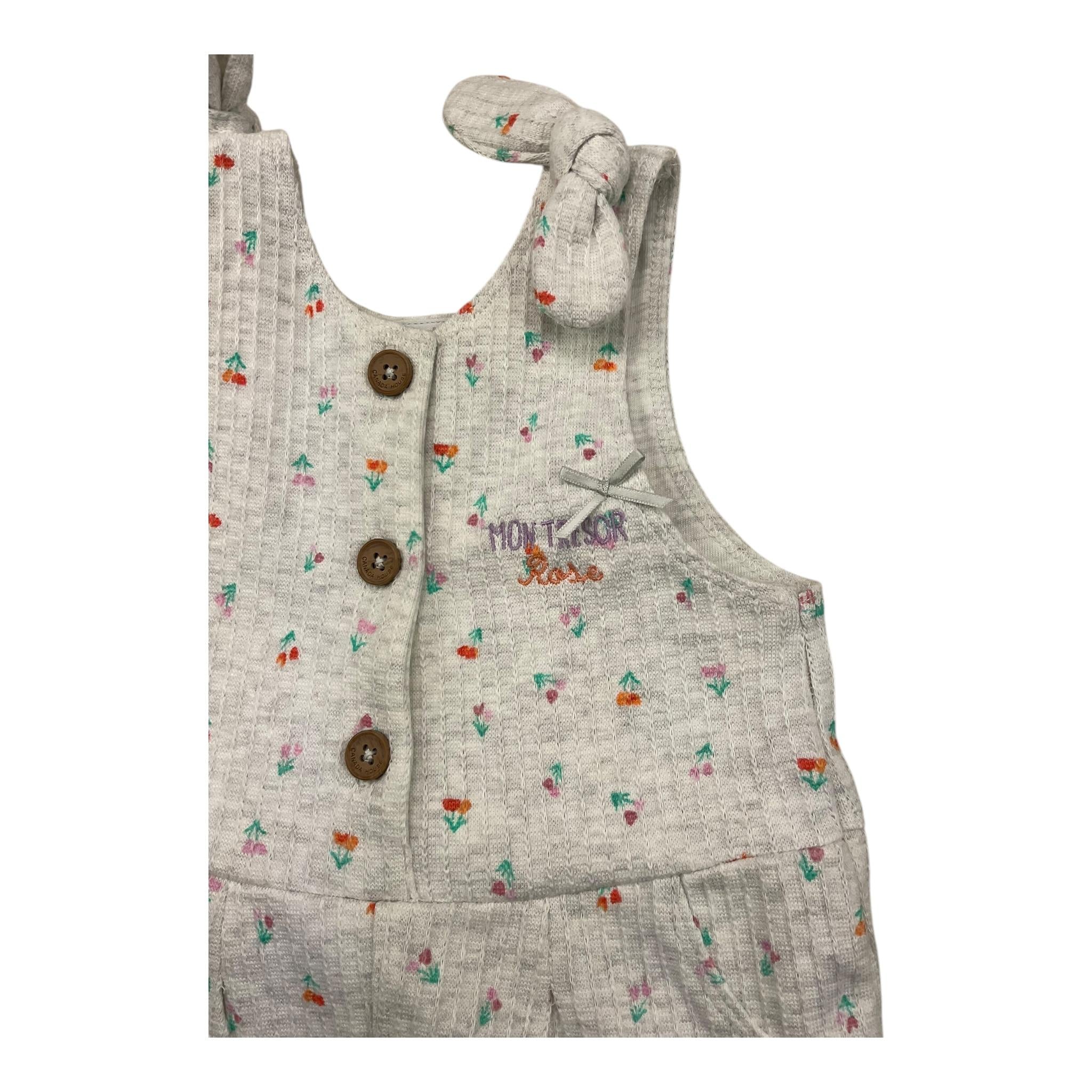 YATSI BABY salopette tinta unita con stampa Panna per Neonata 24444550 PANNA YATSI BABY