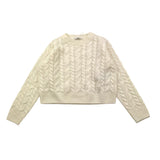 IL GUFO maglia tinta unita con ricami Panna per Bambina A24MQ430EM220 PANNA IL GUFO