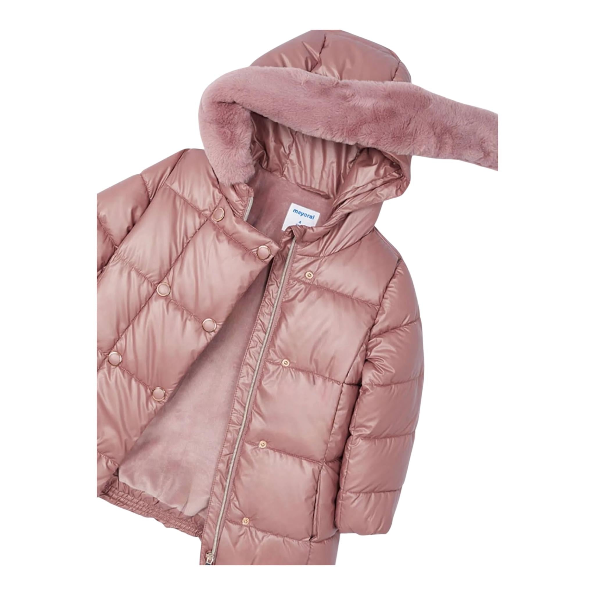 MAYORAL giubbino tinta unita cn cappuccio doppiopetto Rosa per Bambina 4489 ROSA MAYORAL