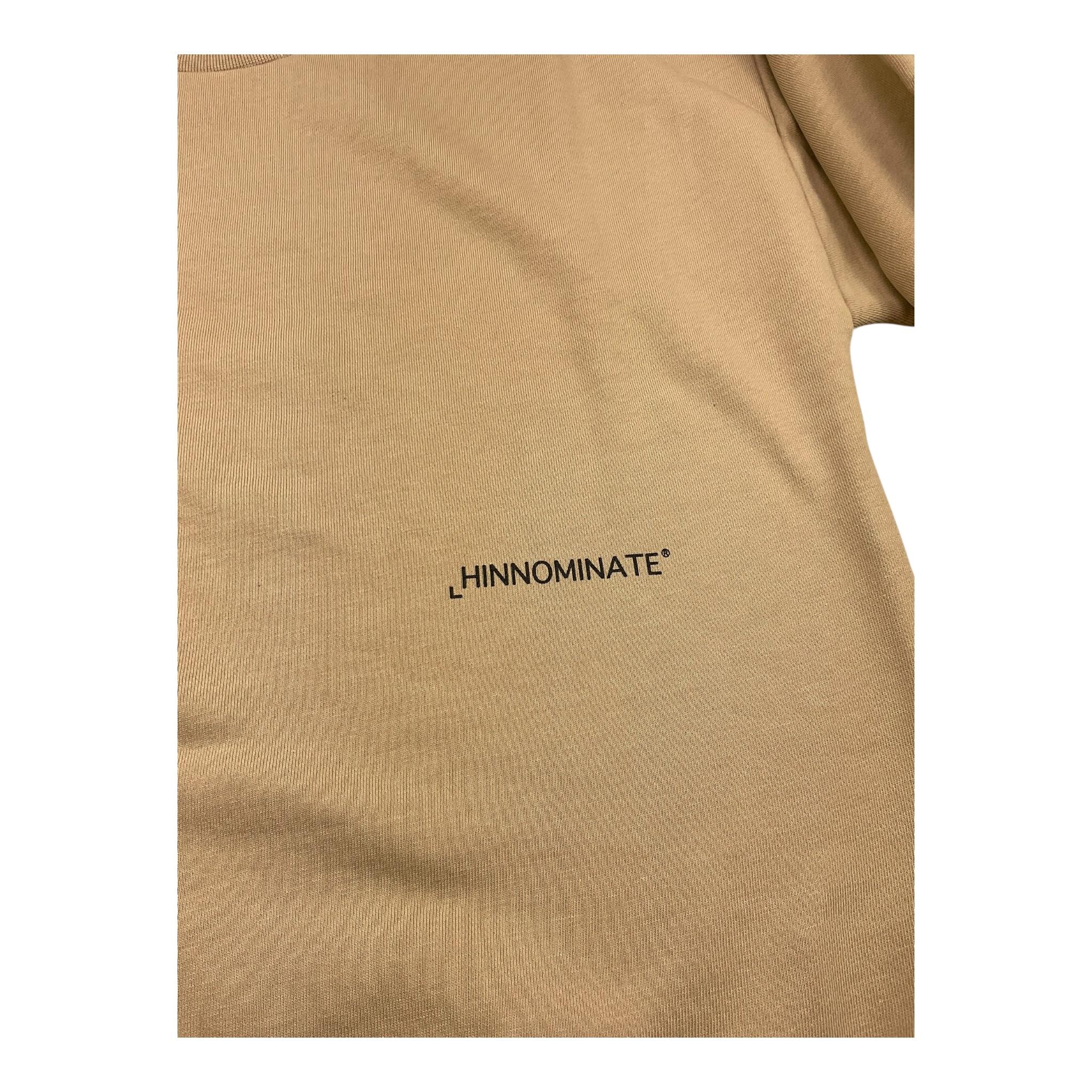 HINNOMINATE felpa chiusa girocollo tinta unita con logo Beige per Bambino 3631F0080 BEIGE HINNOMINATE