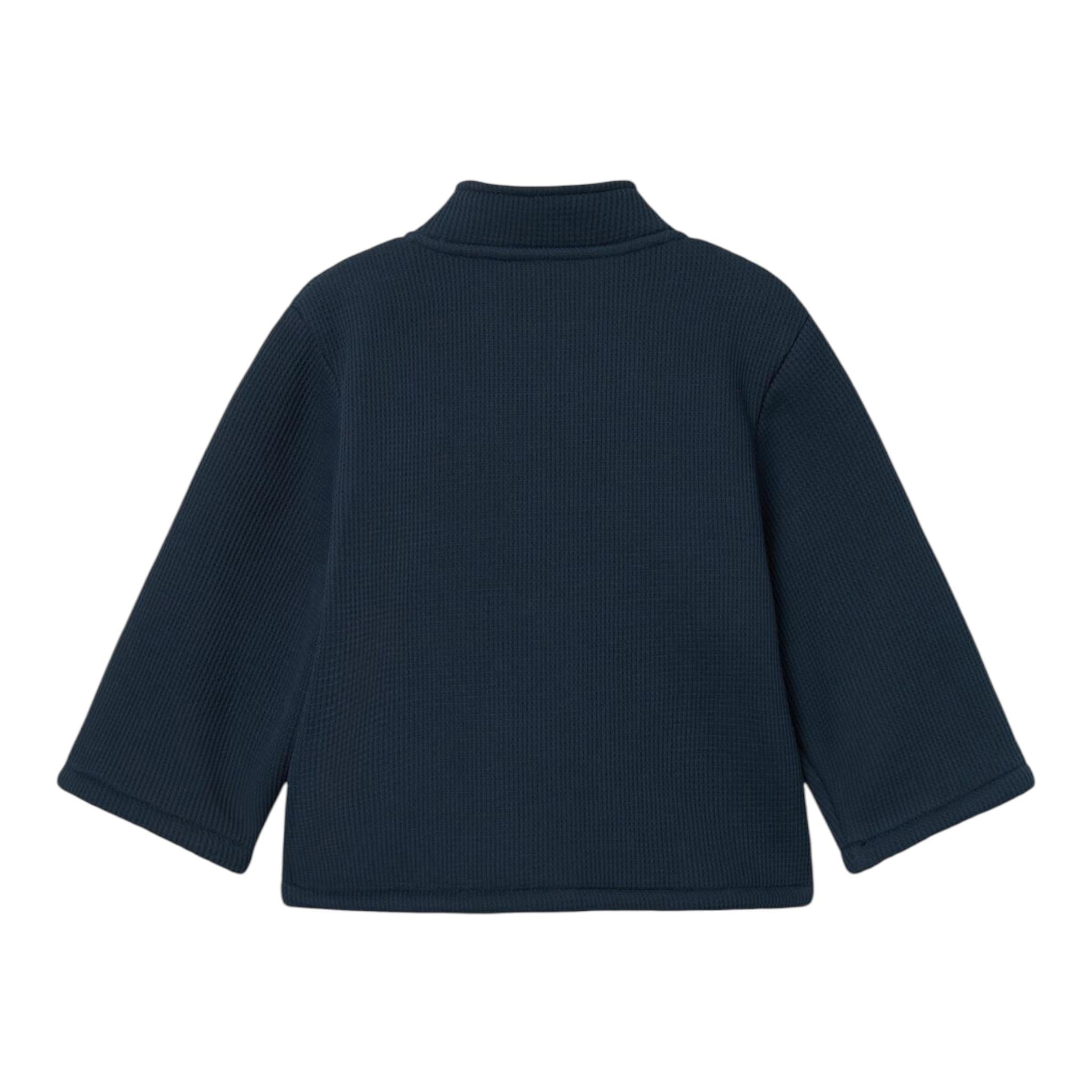 NAME.IT felpa cn zip tinta unita e taschino in contrasto Blu per Neonato 13236244 BLU NAME.IT