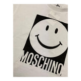 MOSCHINO t-shirt tinta unita girocollo con stampa Bianco per Bambino HSM05G BIANCO MOSCHINO