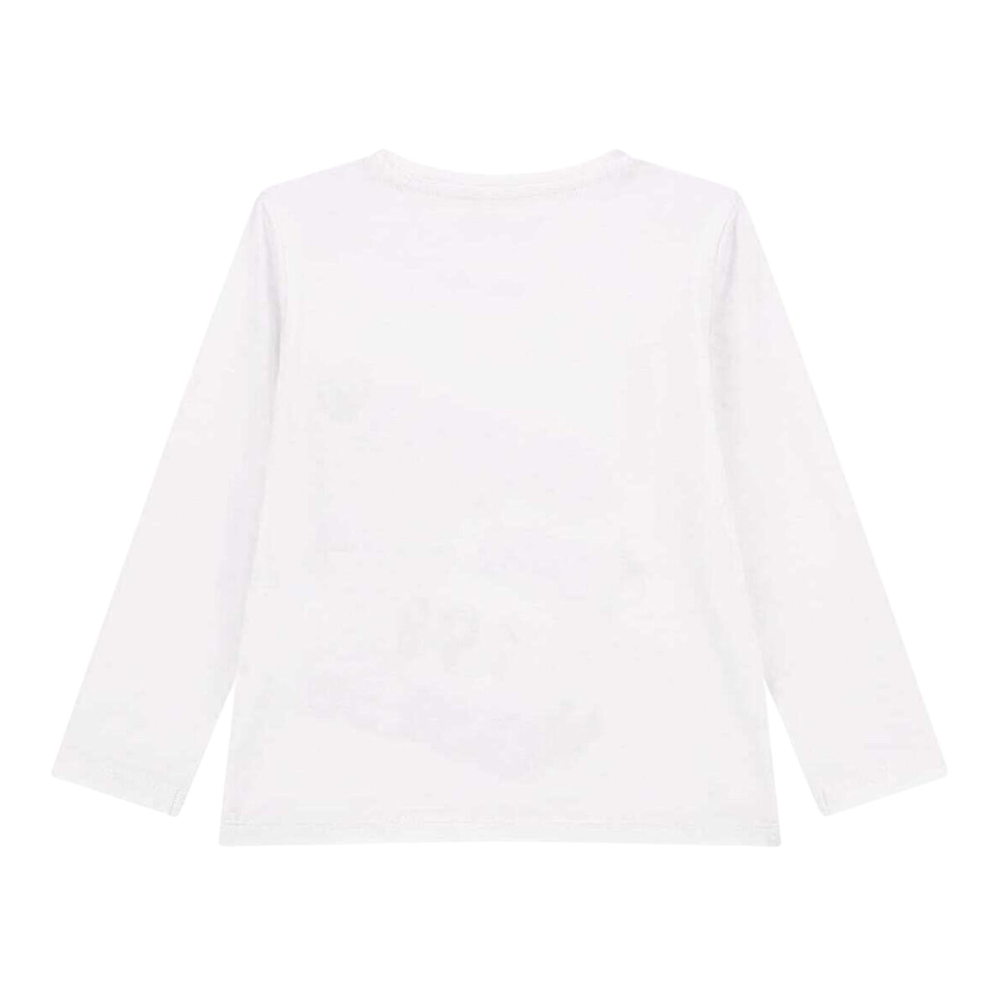 GUESS shirt girocollo tinta unita con stampa in contrasto Bianco per Neonata K4BI05J1314N BIANCO GUESS
