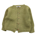 BABIDU cardigan tinta unita con bottoni in contrasto Verde per Bambina 60683J VERDE BABIDU