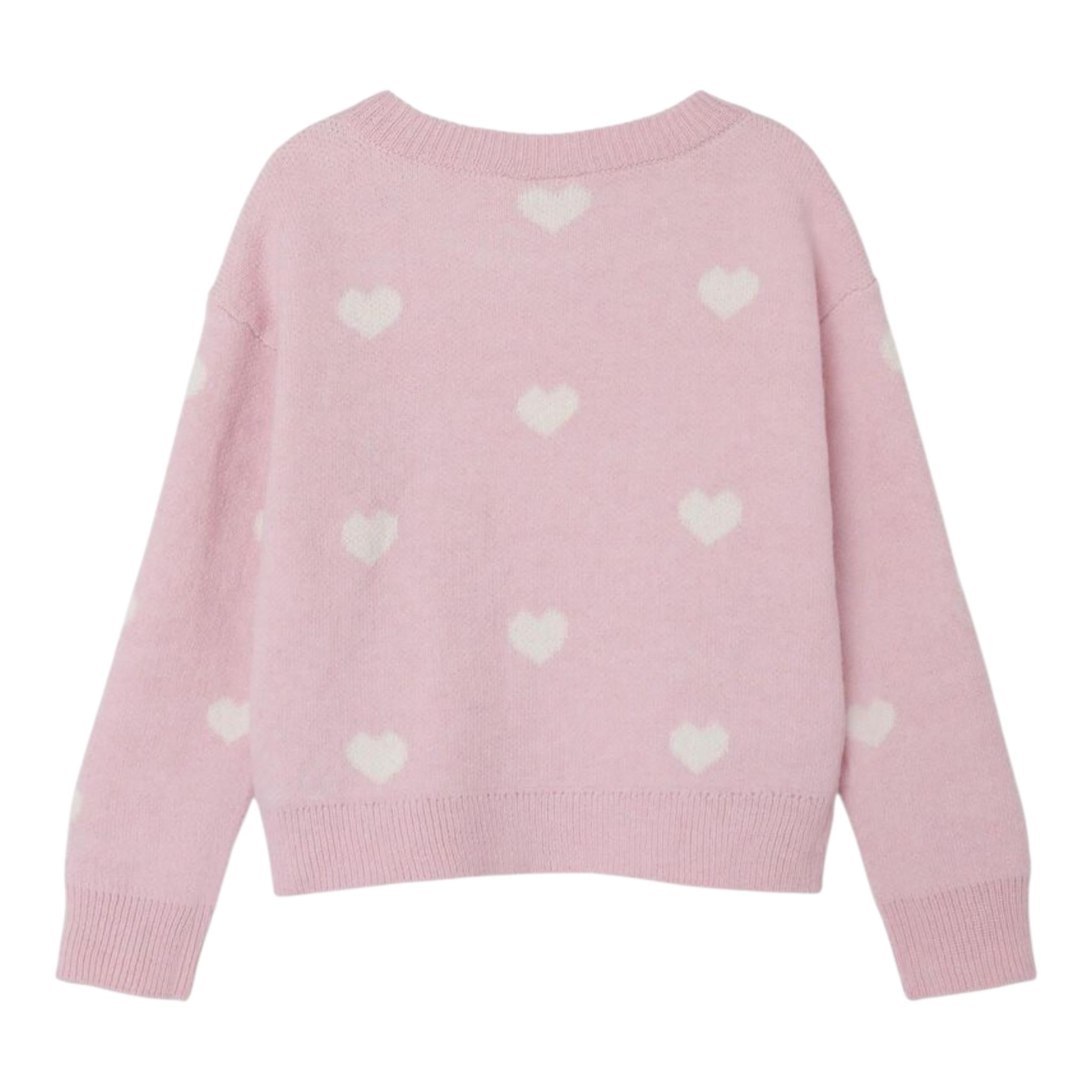 NAME IT maglia girocollo tinta unita con stampa cuori Rosa per Bambina 13235240 ROSA NAME IT