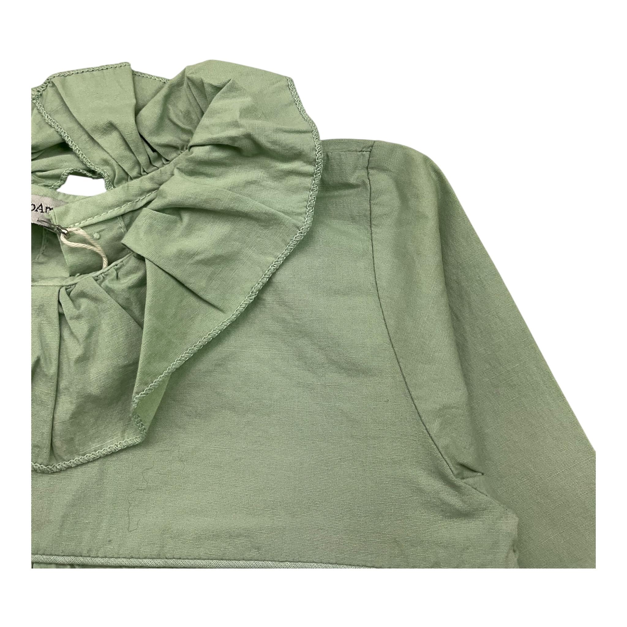 ZERO AMPERE camicia manica lunga tinta unita con colletto Verde per Neonata RIO VERDE ZERO AMPERE