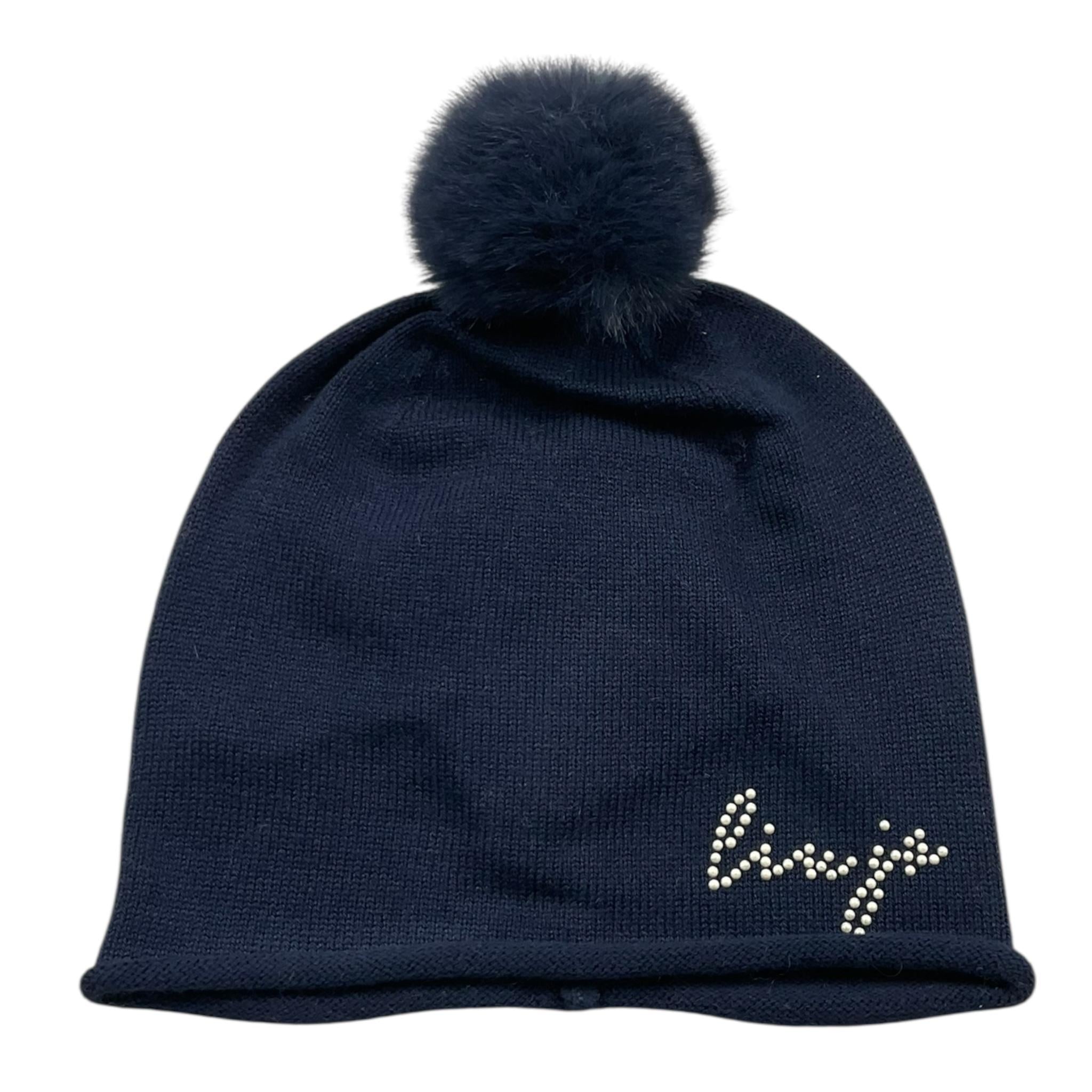 LIU JO cappello tinta unita con pon pon Blu per Bambina HF3047 BLU LIU JO