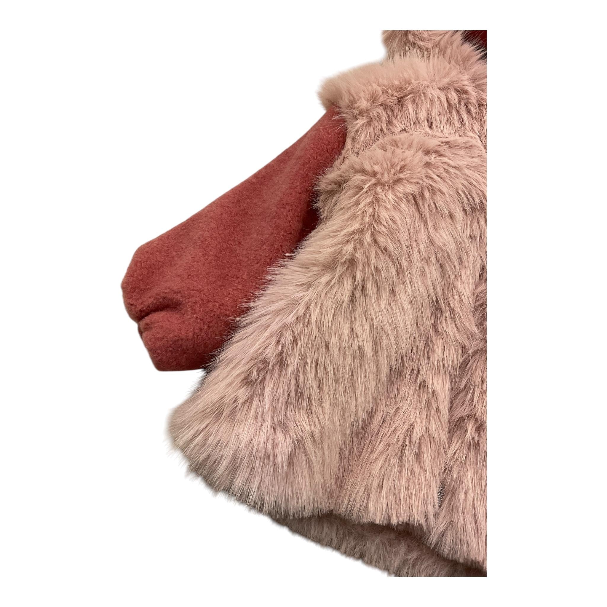 LE BEBE' cappotto tinta unita con cappuccio e maniche in contrasto Rosa per Neonata LBG6009 ROSA LE BEBE'