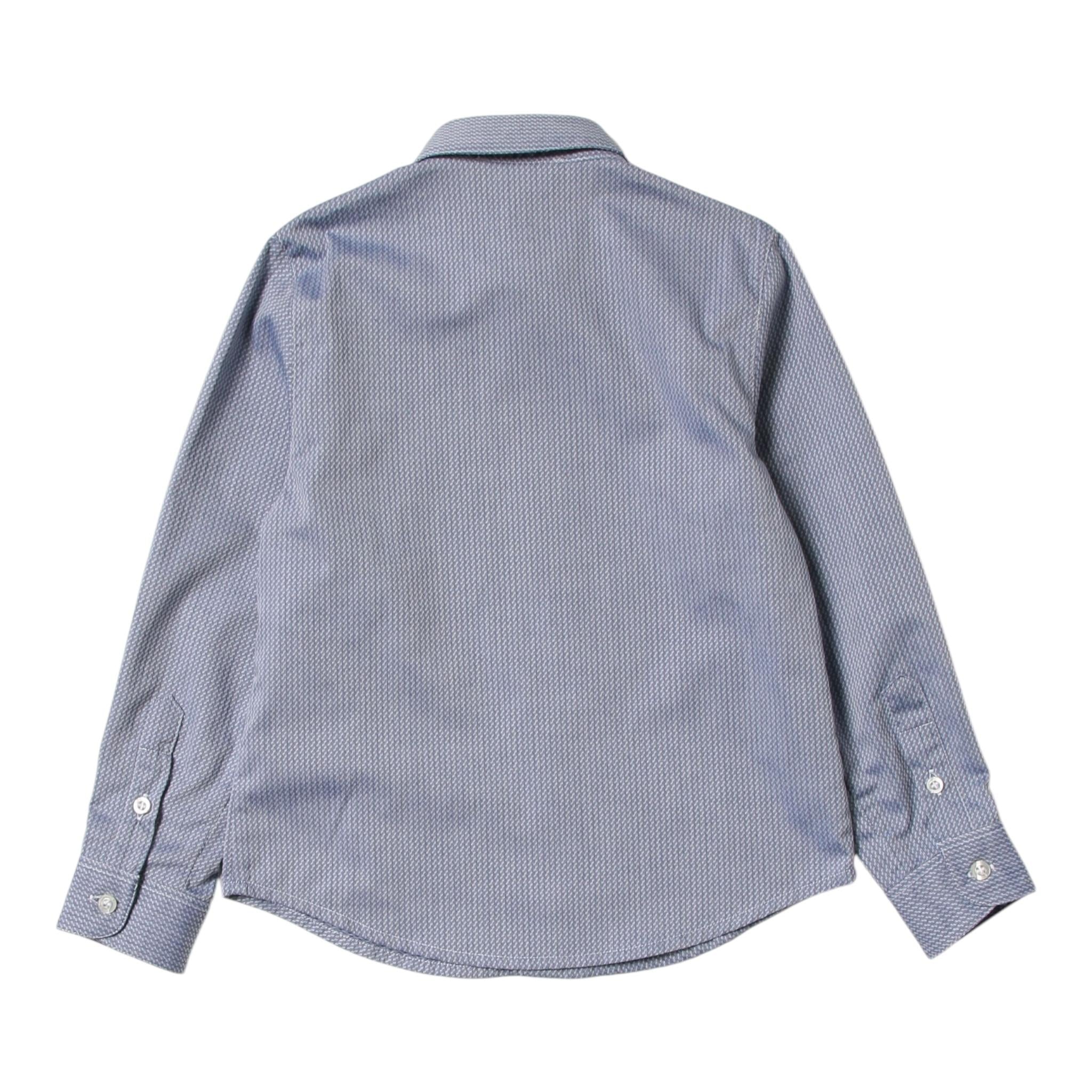 EMPORIO ARMANI camicia tinta unita con microfantasia Azzurro per Bambino 33L4CJD AZZURRO EMPORIO ARMANI