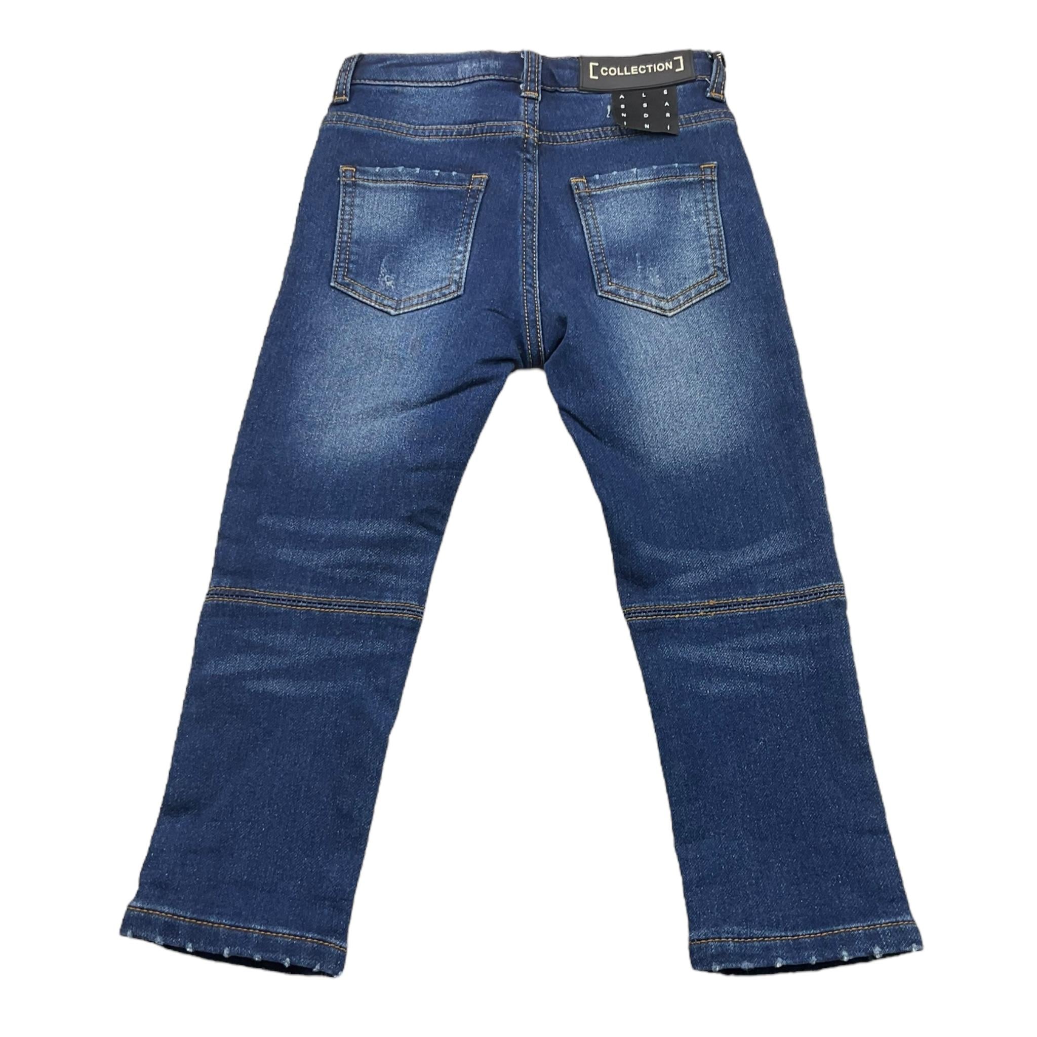 DANIELE ALESSANDRINI jeans tinta unita con girovita regolabile Blu per Bambino 1291PD0803 BLU DANIELE ALESSANDRINI