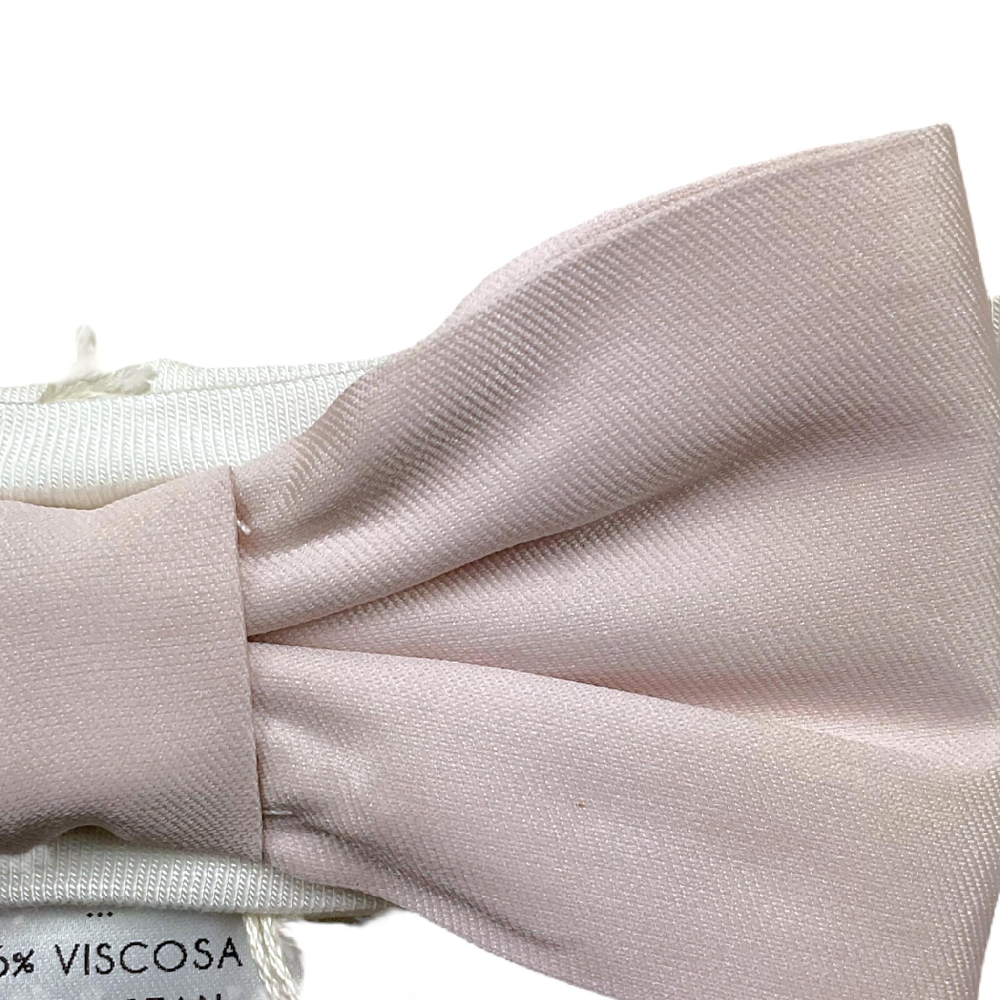 LA STUPENDERIA fascia tinta unita con fiocco Bianco per Neonata ABFA5222 BIANCO LA STUPENDERIA