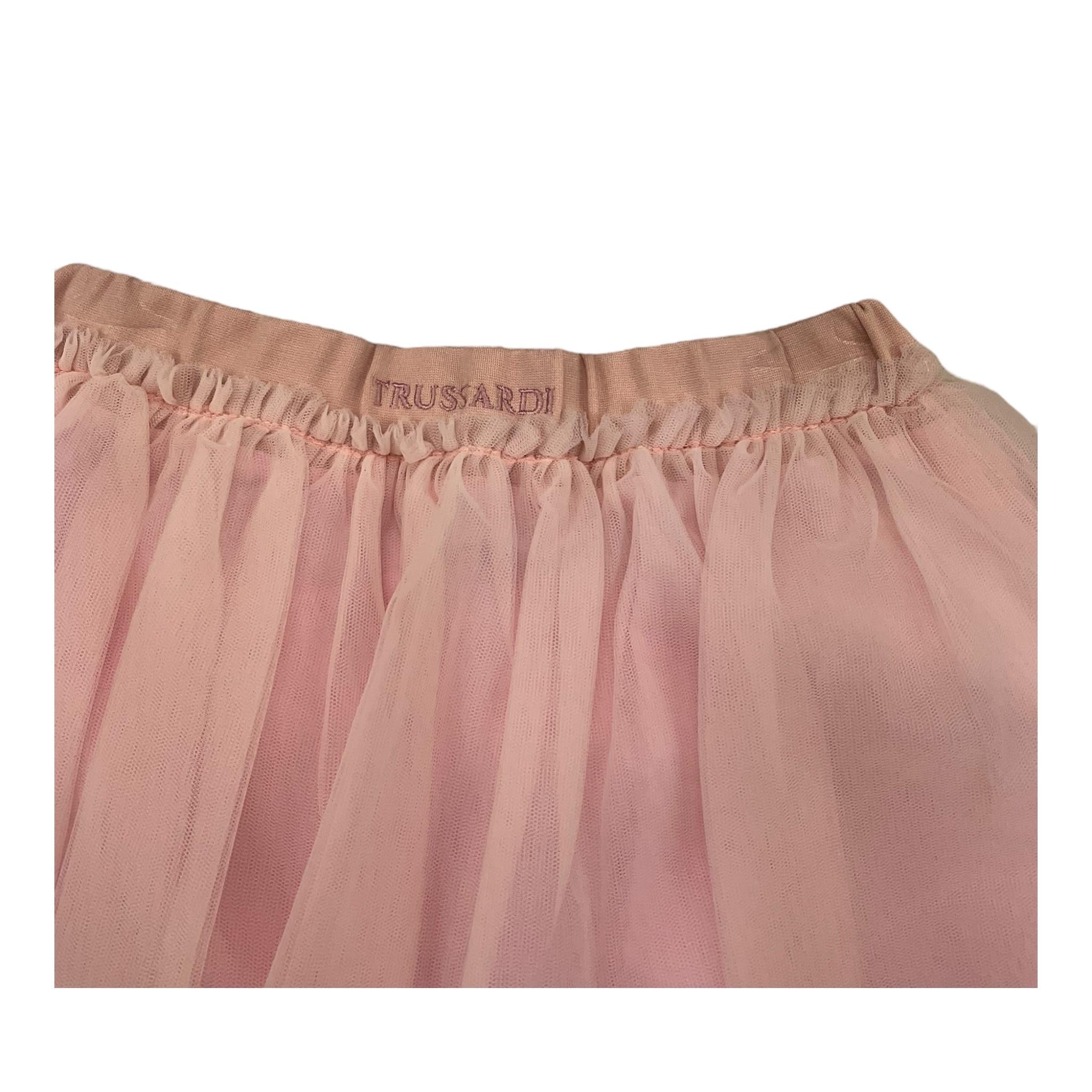 TRUSSARDI gonna tinta unita con tulle Rosa per Bambina TGA25088GO ROSA TRUSSARDI