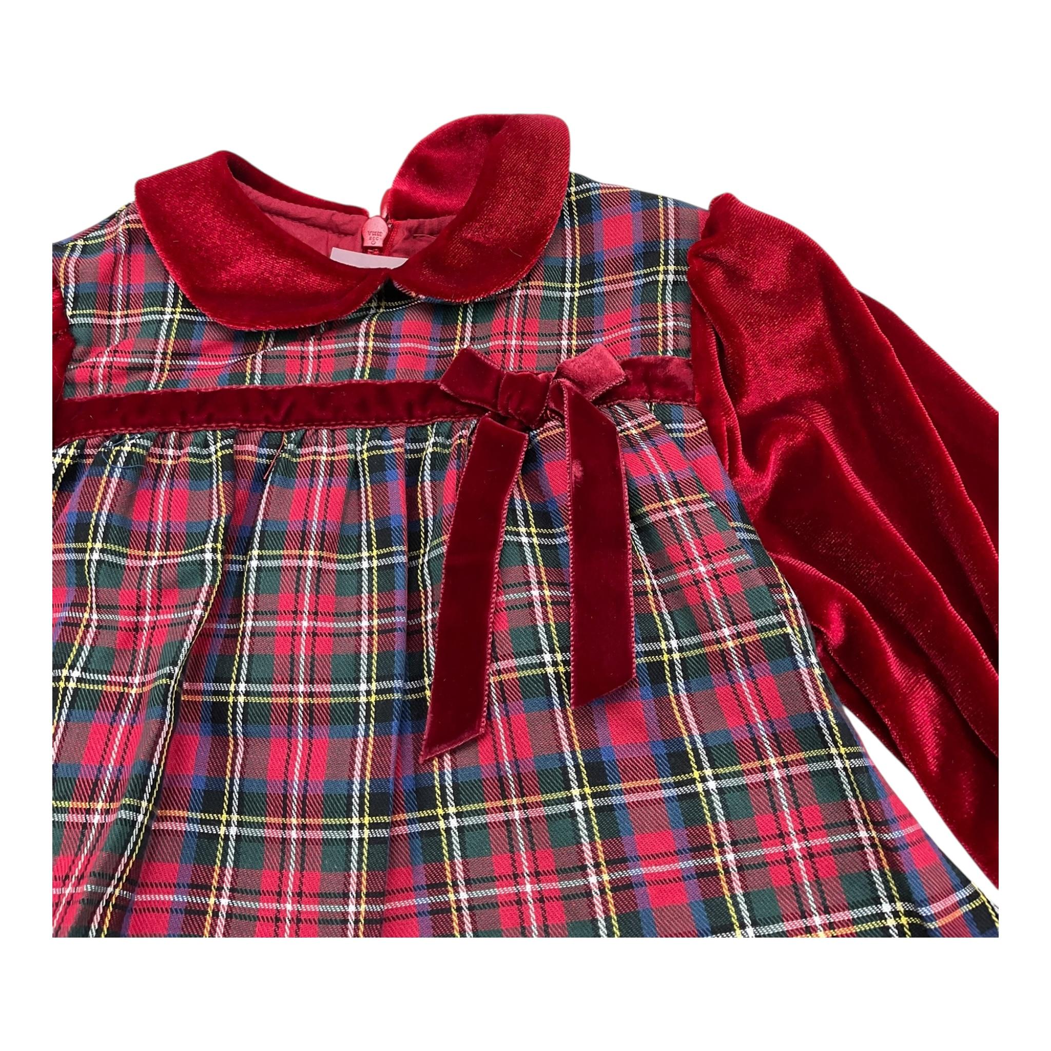 LA STUPENDERIA abito manica lunga tinta unita con culotte Rosso per Neonata TBAB58 ROSSO LA STUPENDERIA