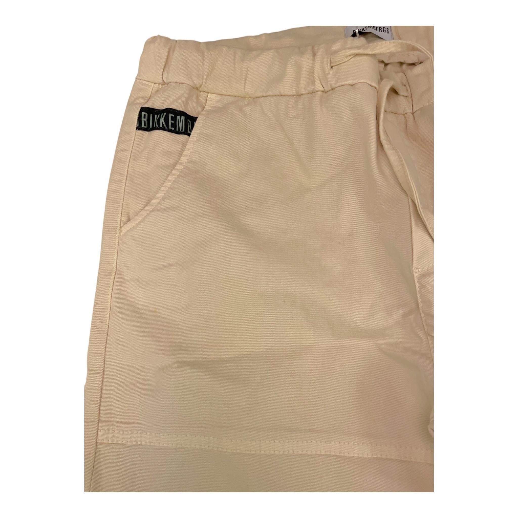 BiKKEMBERGS pantalone tinta unita con elastico in vita Beige per Bambino BK1923 BEIGE BiKKEMBERGS