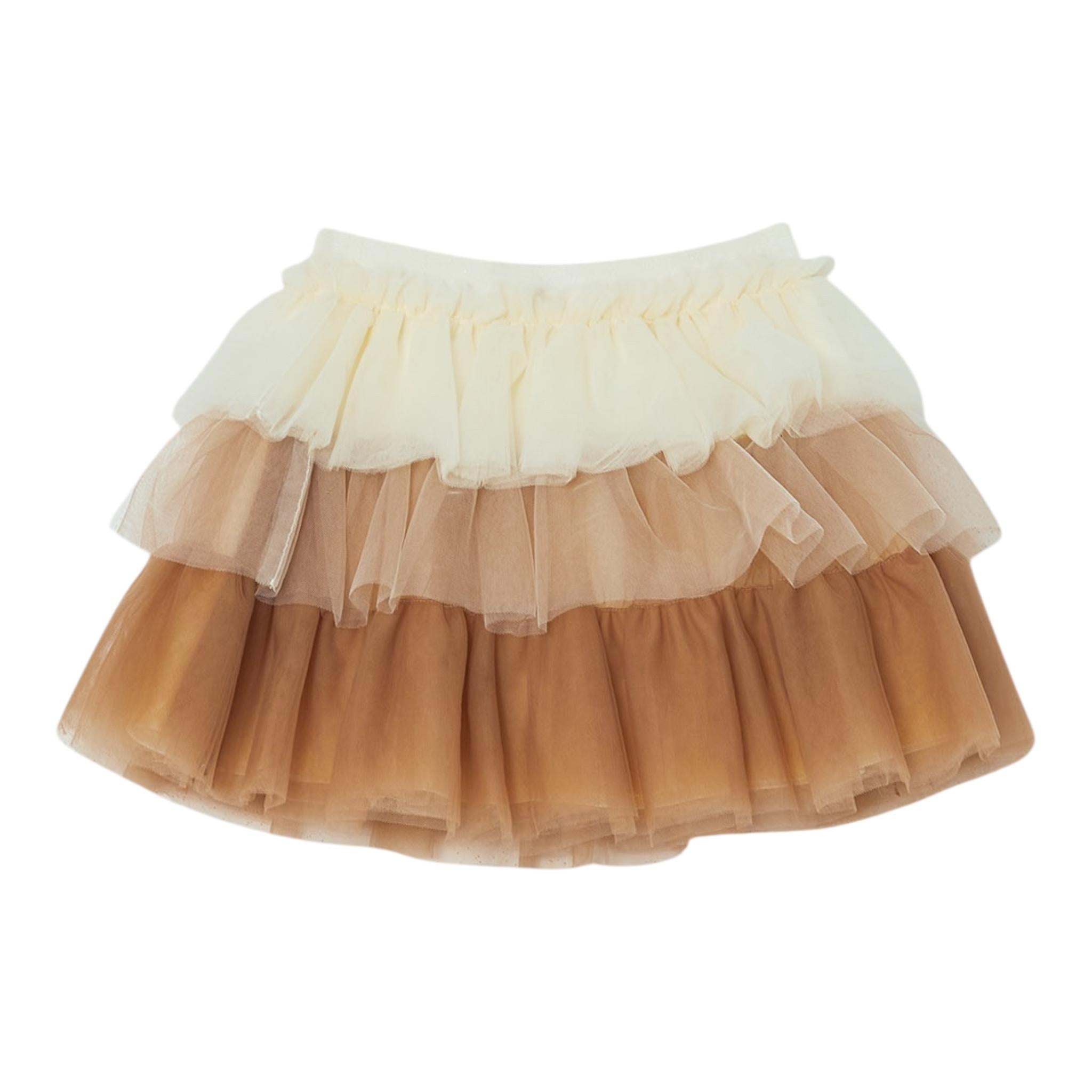 LIU JO gonna tricolore con tulle Panna per Neonata KF4047N PANNA LIU JO