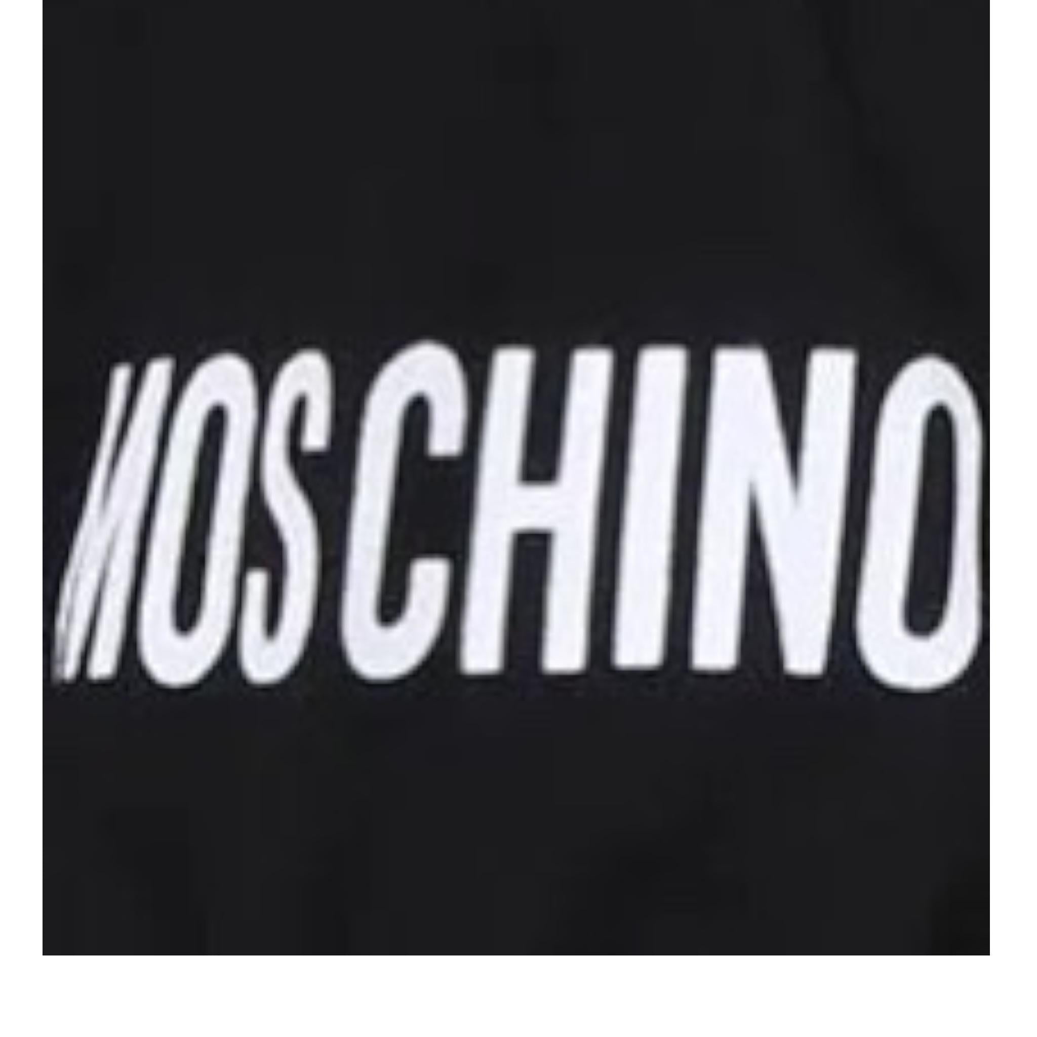 MOSCHINO felpa tinta unita con cappuccio e stampa Nero per Bambina HDF063 NERO MOSCHINO