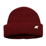 K-WAY cappello tinta unita con logo Bordeaux per Neonata K1151RW BORDEAUX K-WAY