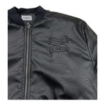 BiKKEMBERGS giubbino bomber tinta unita in ecopelle Nero per Bambino BK2834 NERO BiKKEMBERGS