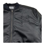 BiKKEMBERGS giubbino bomber tinta unita in ecopelle Nero per Bambino BK2834 NERO BiKKEMBERGS