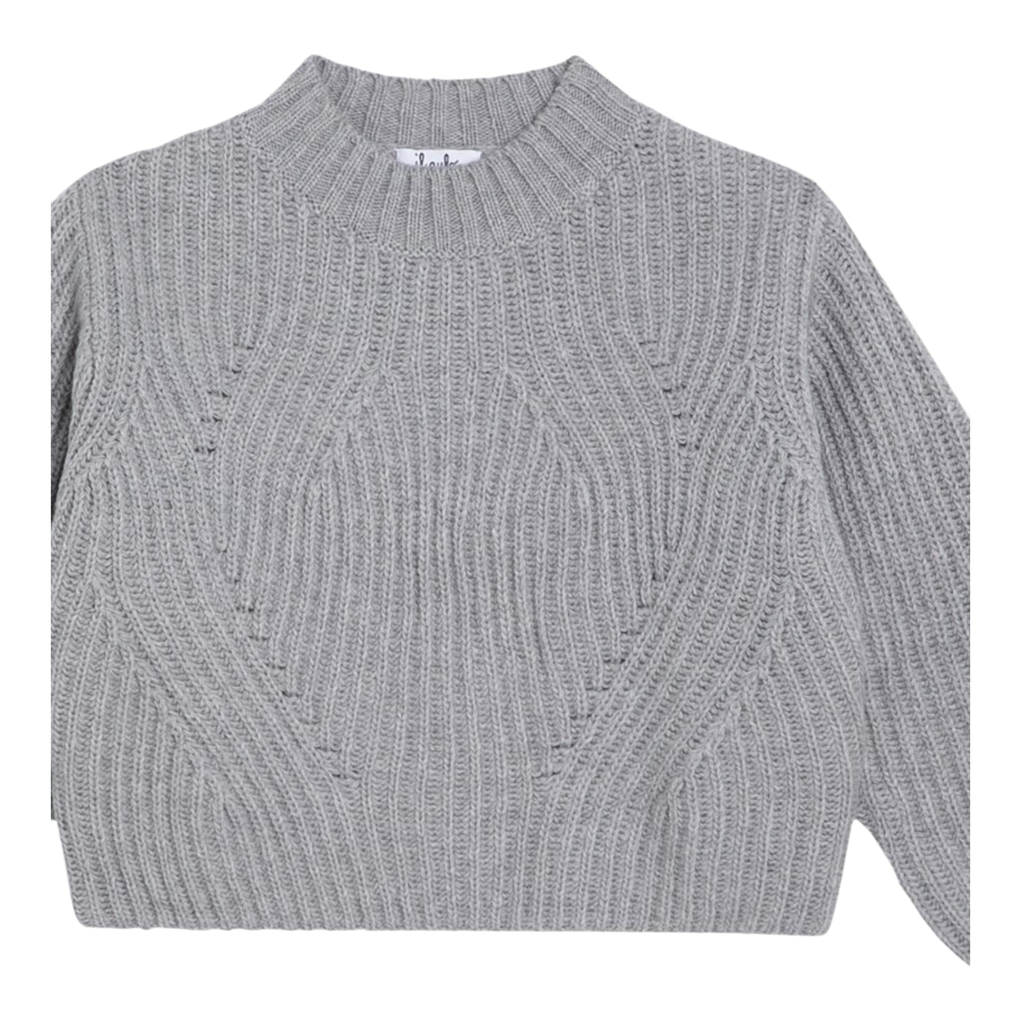 IL GUFO maglia mezzo collo tinta unita Grigio per Bambina A24MA454EM220J GRIGIO IL GUFO