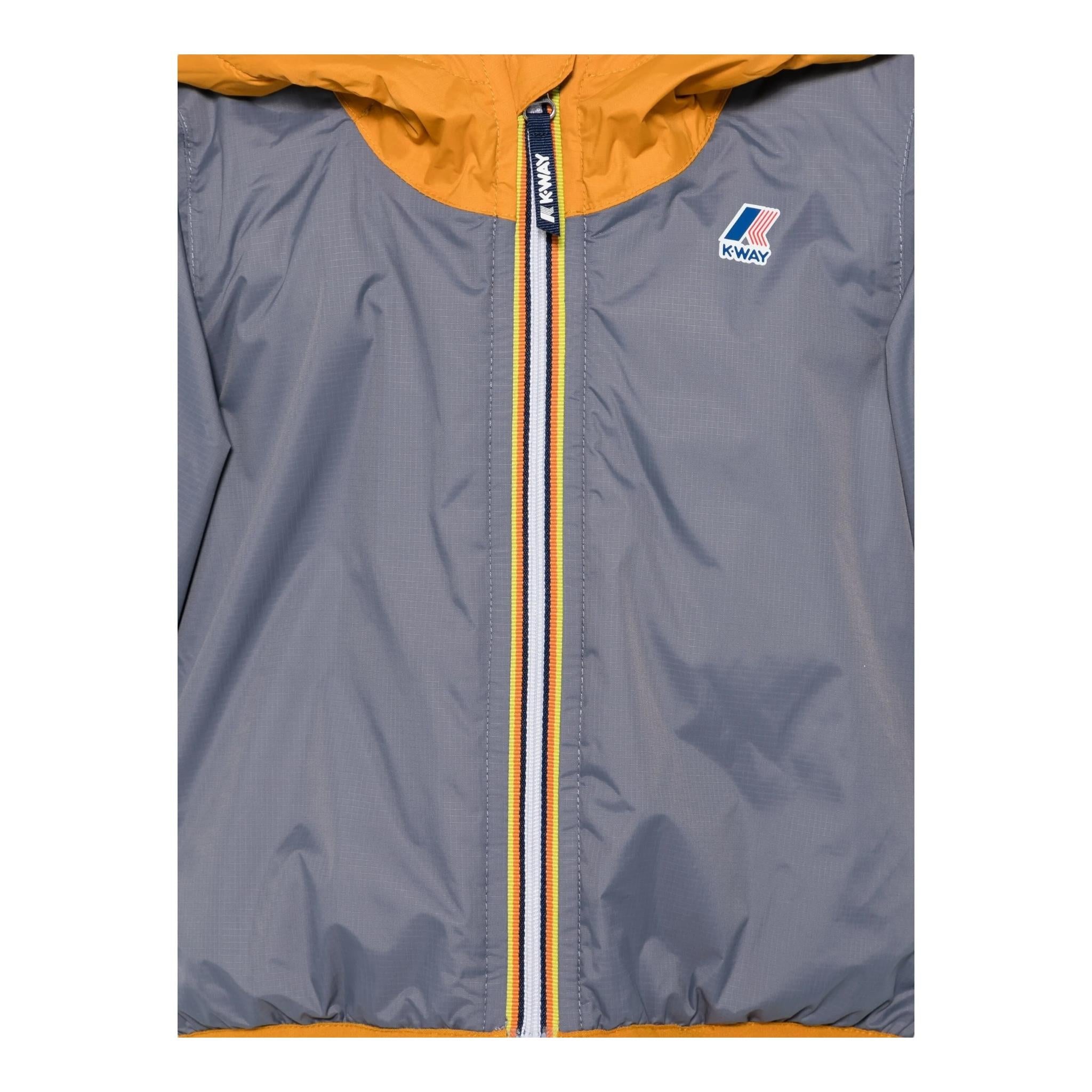 K-WAY giubbino tinta unita con cappuccio in contrasto Grigio per Neonato K61157WXX GRIGIO K-WAY