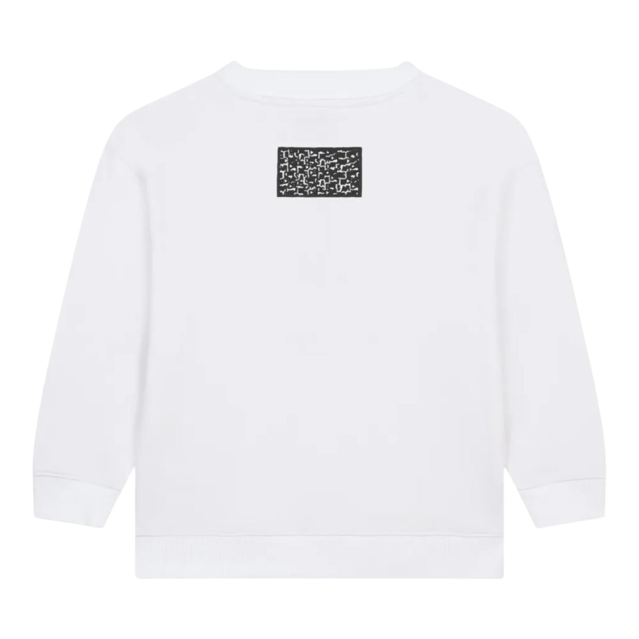 MARC JACOBS felpa girocollo tinta unita con stampa Bianco per Bambino W60319 BIANCO MARC JACOBS
