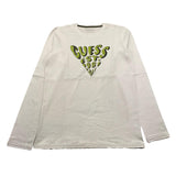 GUESS shirt girocollo tinta unita con stampa Bianco per Bambino L3BI16I3Z14 BIANCO GUESS