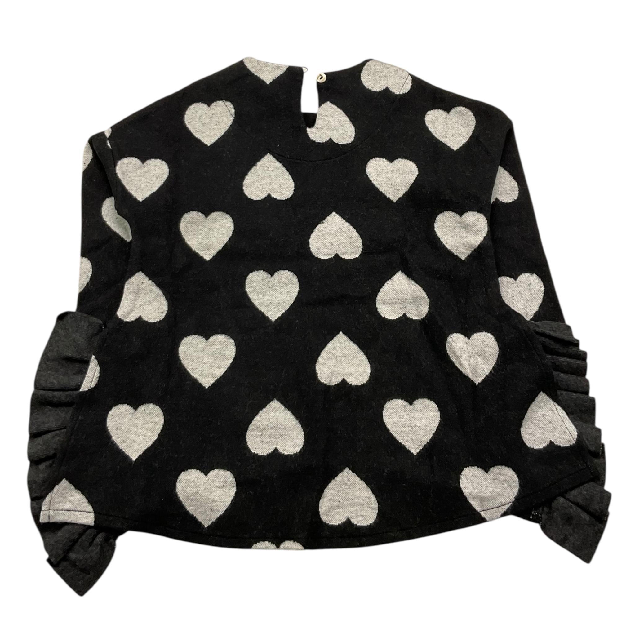 MAGIL maglia girocollo tinta unita fantasia cuori Nero per Bambina GN21168 NERO MAGIL