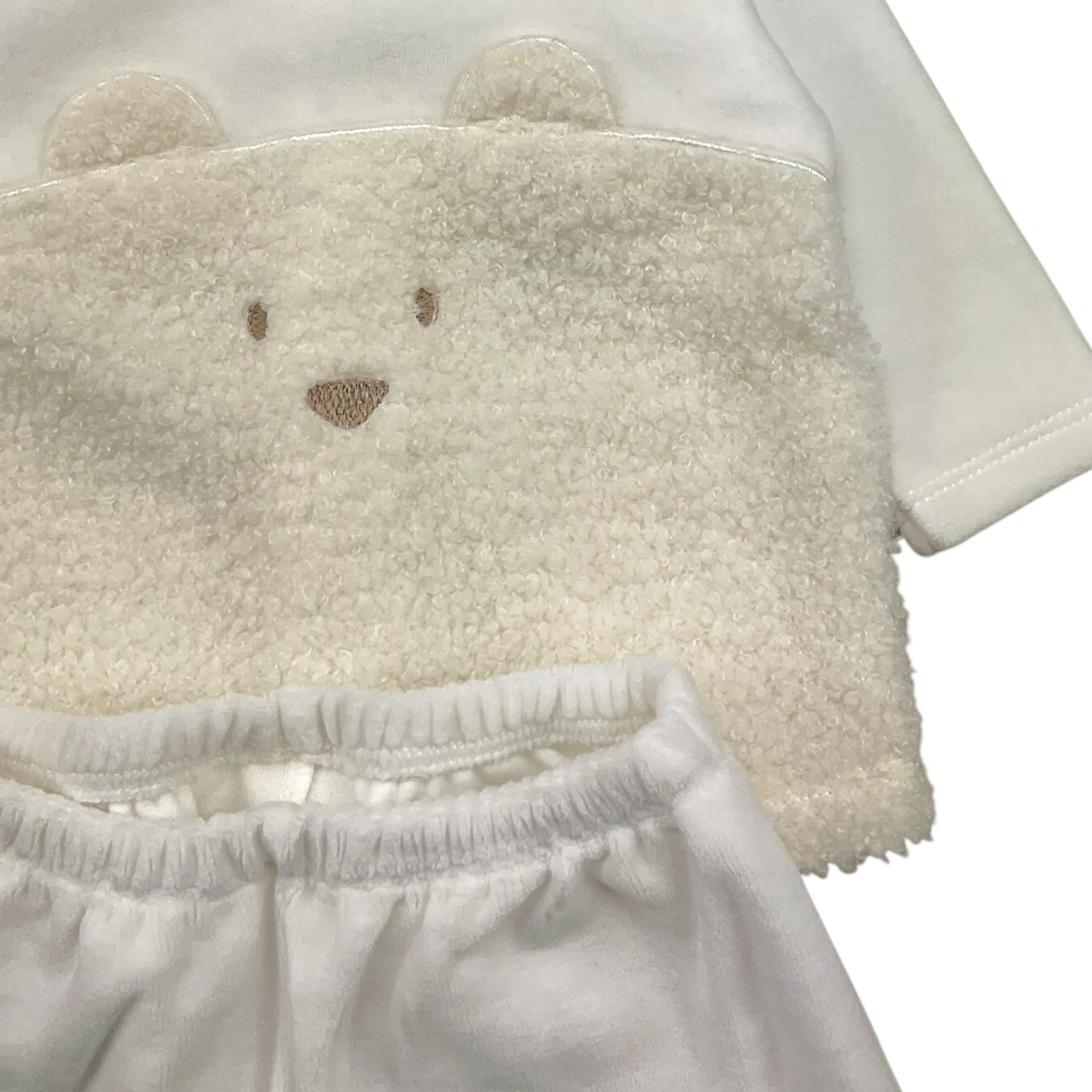 NINNAOH completo 2pz maglia-ghettina Bianco per Neonata I24226C BIANCO NINNAOH