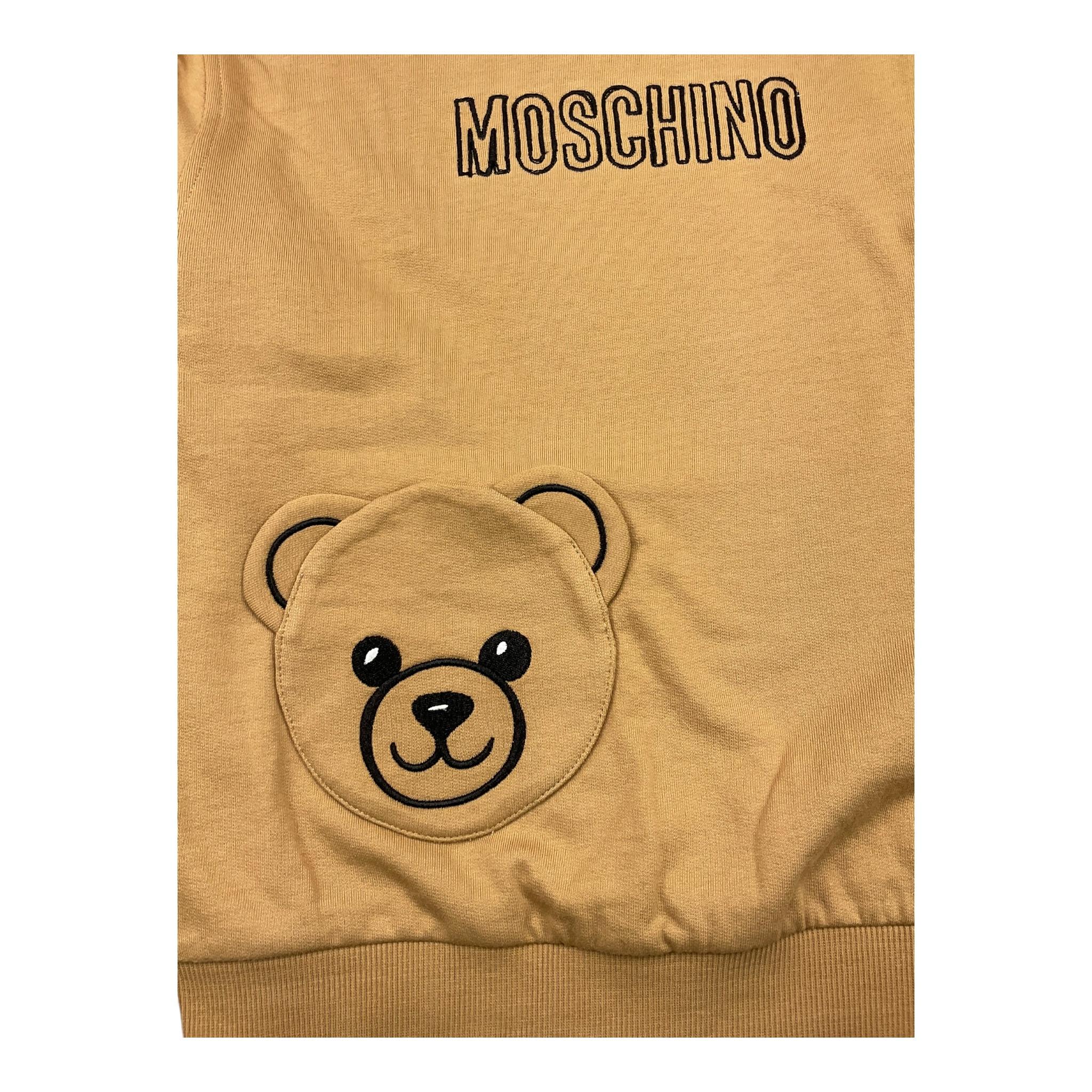 MOSCHINO felpa girocollo tinta unita con stampa Biscotto per Bambina HUF095 BISCOTTO MOSCHINO